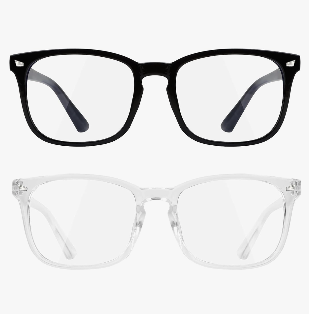 2 PCS Blue Light Glasses for Woman, Blue Light Glasses Men Bluelight Blocking Glasses Eyeglasses For Reading Gaming