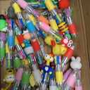 CZWZ 50Pcs Mini Multicolor Pens in One 4-in-1 Cute Pens Bulk for Kids, Ballpoint Pen for Birthdays and Children's Parties, Fun Pen Gifts Assorted Ink Kawaii Pen