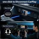 Wireless CarPlay & Android Auto Adapter Dongle, WiFi 6 Bluetooth 5.4 for Low Latency, Dual-Phone Memory with One-Tap Switching Button, Ultra-Compact Metal Design for Factory Wired Carplay Cars