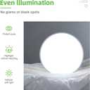LightingWill 24 Inch LED Flush Mount Ceiling Light Fixture, 6000K Cool White, 5600LM, 45W, Flat Modern Round Lighting Fixture, 400W Equivalent White Ceiling Lamp for Kitchens, Bedrooms.etc.