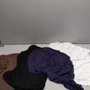 Huukeay 4 Pack Women's Maternity Shirts, Crew Neck Maternity Top Short Sleeve Casual Cotton Tee Side Ruched Pregnancy Clothes (Black, White, Coffee, Navy Blue)