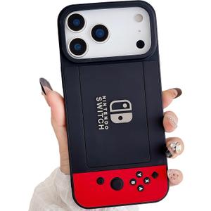 Compatible with iPhone 17 Case for Boys Kids Men, 3D Cool Video Game Controller Button Type Personalized Full Body Full Camera Protection Protective Cover Soft Cute, Blue