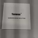 YANWOO Heavy Duty Metal 3 Way + Type Garden Hose Splitter with Shut-Off Valves, 3/4" High Flow Spigot Faucet Connectors with 1 Extra Silicone Washer