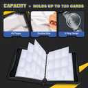 Baseball Card Binder, 9 Pocket Sports card binder, 720 Double Sided Pocket Zipper Album, Baseball cards Zipper Display Holder, Expandable, Compatible with Gaming Cards, Yugioh, MTG and Other TCG