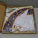 Geelin 2 Pcs 24.4 Inch Ramadan Mubarak Yard Signs with Stakes Ramadan Outdoor Yard Decorations Moon Star Outdoor Eid Islamic Festival Celebration Party Decorations Blue Gold for Outside Garden Lawn