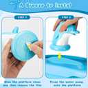 Dolphin Water Table Pump Toy for Kids - Battery Powered, 3-Hour Non-Stop Play - Summer Water Fountain Play Table with Dolphin Design (Blue)