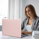 Funut for MacBook Air 13 Inch Case 2021 2020 2019 2018 Release M1 A2337 A2179 A1932 Touch ID, MacBook Air M1 Cover Crocodile Leather Laptop Hard Shell & Keyboard Cover for Mac Air 13 Inch, Pink
