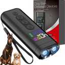 Dog Bark Deterrent Device, 65 FT Range,3X Ultrasonic Bark Deterrent Device & Ultrasonic Dog Trainer - Anti-Barking Device with Color Display, Safe & Effective Alternative to Bark Collars - Black