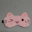 Sleep Mask for Kids - Cute Cartoon Plush Fuffy Sleeping Eye Cover Cat Kawaii Soft Eyeshade with Adjustable Strap Animal Eye Blindfold for Kids Girls Boys Teens