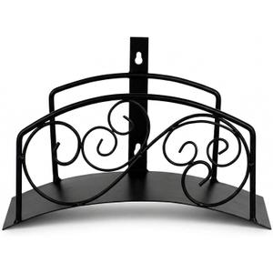 Gardenised Metal Wall-Mount Classic Swirl Hose Holder Heavy-Duty Outdoor Hanger and Water Hose Organizer with Sturdy Reel Hooks & Screws for Yard Lawn Garden Patio Landscaping and Home Use, Bronze