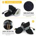 Dog Snow Boots, Dog Shoes for Winter, Dog Winter Boots for Small And Medium Dogs Puppies, Dog Boots & Paw Protectors with Anti-Slip Sole and Plush, Pack of 4 (Size 7)