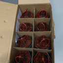 8-Pack Mini Lanterns for Ramadan, Wedding, Festivals, Small Decorative Lanterns with LED Candle for Baby Shower Party, Moroccan Lantern for Table Centerpiece, Medieval Decor, Red Brushed