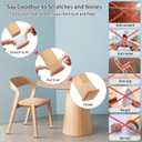 Ezprotekt 24 Pcs XL Square Clear Chair Leg Floor Protectors, Silicone Felt Furniture Pads Caps for Hardwood Floor, Dining Table Bar Stool Leg Protectors Leg Cups Covers (XL Fit: 1.5"-2")