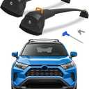 360lbs Roof Rack Cross Bars Compatible with Toyota RAV4 2019-2025
(Not Fit 2024 LE/Adventure/TRD Off-Road/Hybrid Woodland Edition), Aluminum Roof Rails Crossbars with Hooks for Luggage Kayak