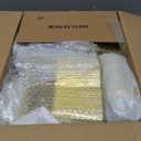Goodluck 600 Pieces Gold Disposable Plates for 100 Guests, Plastic Plates for Party, Dinnerware Set of 100 Dinner and 100 Dessert Plates, 100 Spoons, 100 Forks, 100 Knives, 100 Cups