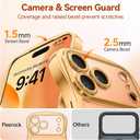 for iPhone 17 Pro Max Case: [Cute Wave Frame][Fit for MagSafe] Military Drop Shockproof Protection, Camera Protective Glossy Slim Magnetic Wavy Phone Cover for Women Girls 6.9'', Clear/Desert