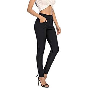 neezeelee Dress Pants for Women Comfort Stretch Slim Fit Leg Skinny High Waist Pull on Pants with Pockets for Work, Size 6