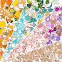 SANNIX 200Pcs Bracelet /Earring Charms Wholesale Bulk Jewelry Making Charms Gold Plated Enamel Charms Pendants for Bracelet Necklace Jewelry Making (Multicolored)