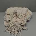 lifein Chenille Throw Blanket 50x60 - Soft Boho Knitted Blanket for Couch Cozy Farmhouse Decor Bed Throw, Lightweight All Season White/Cream Blanket, Decorative for Living Room Bedroom Spring Decor