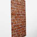 Coavas Brick Wallpaper Peel and Stick Red Faux Brick Contact Paper 17.7x196.9 Inches Removable Wall Paper Adhesive Renter Friendly Bathroom Farmhouse Kitchen Backsplash