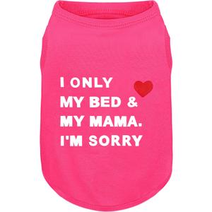 Stylish Cotton Dog Shirt with Print, Soft & Breathable, All-Season Comfort, Fits Most Breeds - Perfect Pet Apparel for Small, Medium, Large Dogs.Rosered&m (Pink)