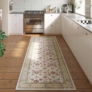 Runner Rug for Hallways Kitchen Runner Rug Non Slip 2'x 6' Washable Runner Rugs with Rubber Backing Soft Carpet Runner for Hallways, Kitchen, Laundry, Bedroom, Bathroom (Colorful) (2x6)