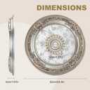 24.4 inch Decorative Ceiling Medallion for light fixtures, Silver and Gold Finish