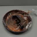 DREAMSOUL Deck Mounted Bird Bath with Adjustable Sturdy Metal Clamp, Bowl Bird Baths for Outdoors Garden Balcony Patio Deck Railing Decoration, Lightweight & Detachable (B-red copper)