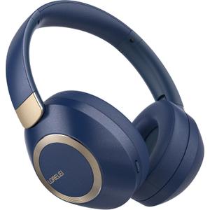 LORELEI B-C6 Wireless Over Ear Headphones, 50H Playtime Foldable Lightweight Bluetooth Headsets, Deep Bass, Built-in Microphone, Memory Foam Earmuff, for Travel, Home Office (Navy Blue)