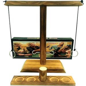 Board Games for Indoor/Outdoor Family & Party Fun - Ring Toss Game Set with Easy Assembly, Perfect for Halloween Games, Thanksgiving, Christmas Parties & White Elephant Exchanges - Portable Design