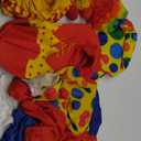 Funtery 7 Pcs Clown Costumes Set Includes Shoes, Nose, Hat, Wig, Gloves for Adults Halloween Clown Costumes (Medium)