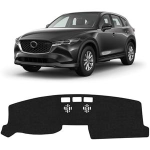KUST Dash Cover for Mazda CX-5 CX5 2017-2024 2025 2026 (Without HUD) Polyester Non-Slip Center Console Dash Cover Interior Accessories for Mazda CX5 Sunshade No Glare Gray