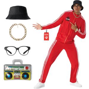 Morph 80s Costumes For Men, Rapper Costume Adults, 90s Costumes For Men, Mens Rapper Halloween Costume (Large)