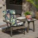 Arden Outdoor Adirondack or Rocking Chair Cushion, 20 x 17, Rain-Proof, Fade Resistant 17 x 20, Simone Blue Tropical