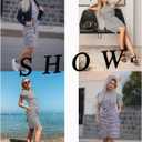 Women's Summer Casual T Shirt Dresses Tie Waist Business Causal Outfits (XL)