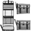 Relavel Travel Hanging Toiletry Bag for Men Women Travel Kit Shaving Bag Waterproof Large Makeup Bag Wash Bag Makeup Organizer Cosmetic Case for Bathroom Shower Semitransparent (01B Semi-clear)