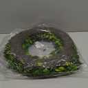 17 Inches Boxwood Wreath Preserved Green Leaves Wreath for Front Door Wall Window Hanging Wedding Party Decoration