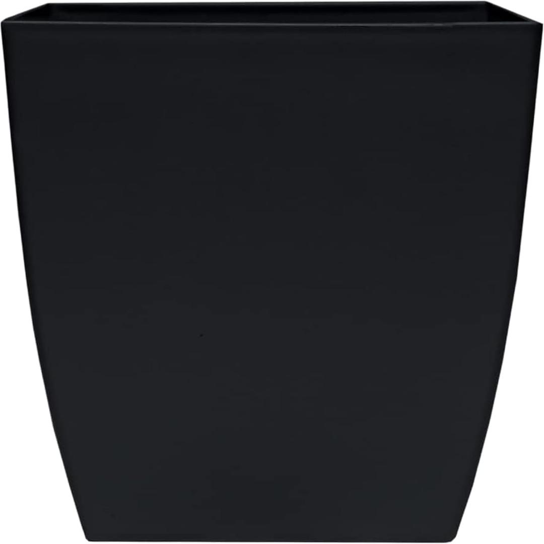 The HC Companies 8 Inch Aria Square Self Watering Planter - Plastic Plant Pot for Indoor Outdoor Plants Flowers Herbs, Matte Black