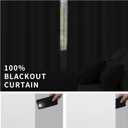 Easy-Going Linen Look Blackout Curtain Grommet Window Curtain Drapes for Bedroom, Living Room Thermal Insulated Room Darkening (2 Panels, 42x84 inch, White)