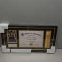 Yaetm 11x22 Diploma Frame with Tassel Holder for 8.5x11 Certificate Document & 4x6 Photo with High Definition Glass, Black Mat Over Gold Acid-free Mat, Mahogany Graduation Frame 2026