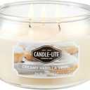 Candle-lite Scented Candles, Creamy Vanilla Swirl Fragrance, One 10 oz. Three Wick Aromatherapy Candle with 20-40 Hours of Burn Time, Off-White Color