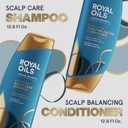 Head & Shoulders Royal Oils Shampoo and Conditioner Set, 1% Pyrithione Zinc, Scalp Care & Hydration, Moisture Renewal Conditioner + Anti-Dandruff Shampoo, 12.8 fl oz Each