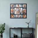Picture Frame Collage Wall Decor, 4x6 8x10 and 4x4 Photos Display - 9 Openings Multiple Size Photo Black Collage Photo Frame for Wall Mounting Picture Frames Set for Home Lving Room
