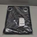 NICETOWN Pitch Black Solid Thermal Insulated Grommet Blackout Curtains/Drapes for Bedroom Window (2 Panels, 42 inches Wide by 63 inches Long, Black)