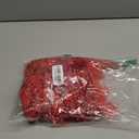 Zbroh Beautiful Ostrich fur decoration large full bodice applique pure handsewing rhinestones beads lace trim patches (Red)