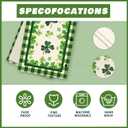 2 x XCHI Green Plaid Four-Leaf Clovers Shamrocks Horseshoes St. Patrick's Day Table Runner Table Decoration for Party Home Kitchen Dining Holiday Decor 13x72 Inch