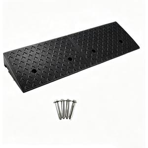 Nisorpa Rubber Curb Ramp, 2" Lift Height Curbside Ramp, Heavy Duty Loading Ramps 22000LBS/10T Capacity Sidewalk Curb Ramps for Cars Trucks Bikes Motorcycles Wheelchairs 9.4 x9.8 x 2inch