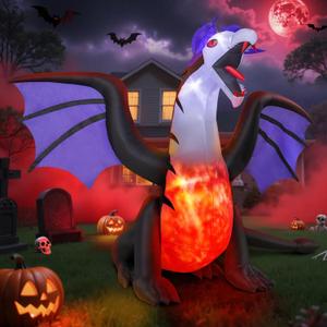 8FT Inflatable Pteranodon Dragon Decoration with LED Lights, Open Mouth & Sharp Teeth  Giant Blow Up Halloween Inflatables for Yard, Lawn, Garden, Holiday Fun Decor, Gifts for Kids & Adults 8FT Inflatable Pteranodon Dragon Decoration with LED Lights, Open Mouth & Sharp Teeth  Giant Blow Up Halloween Inflatables for Yard, Lawn, Garden, Holiday Fun Decor, Gifts for Kids & Adults