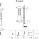 SHENGOCASE 2-Pack Cat Scratching Post for Crate Cage, Cage Mounted Scratching Post with Self Groomer and Massager, Cat Kennel Playpen Accessories