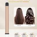 1 Inch Extra Long Barrel Curling Wand, Ceramic Tourmaline Curling Wand Professional Dual Voltage with Adjustable Temperature